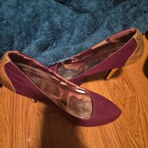 Charlotte Russe  Purple and Gold Women's Heels Size 8